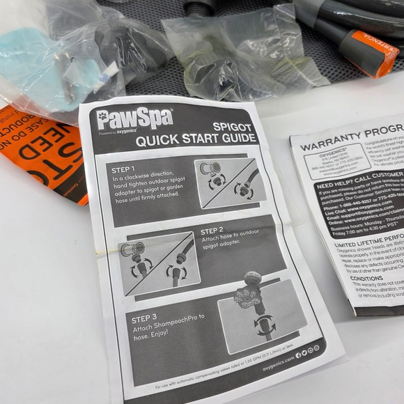 Oxygenics PawSpa Shampooch Pro Pet Grooming Shower Head System Grey 50548 - Picture 4 of 8